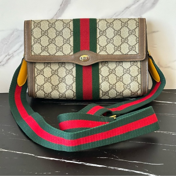 Gucci Handbags - 💎VINTAGE GUCCI OPHEDIA SHERRY LINE CLUTCH/ CROSSBODY BAG💎